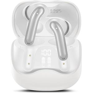 DUCOCUB Air1 Pro Cuffie Bluetooth Cancellazione Rumore Attiva con Modalità Multiple, Hi-Res Audio, EQ personalizado vía App, Pure Bass Sound, 49H, Cuffie Wireless, Connessione Multipunto, Bianco