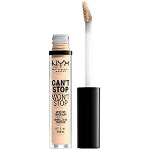 NYX Professional Makeup Correttore Can't Stop Won't Stop, Correttore Viso Liquido, Adatto a Tutti gli Incarnati, Pale, Confezione da 1
