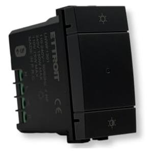 IXTRIMA Interruttore dimmer connesso Smart Wifi Tuya frutto modulo compatibile con supporti Bticino Living nero