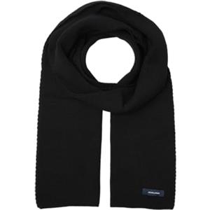 JACK & JONES Sciarpa in Maglia Uomo Elegante Accessorio Collo Morbido Caldo Stile Classico Scialle Invernale, Colore:Nero, Größe Accessoires:One Size