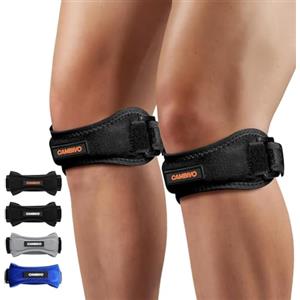 CAMBIVO Tutore Ginocchio Rotulea Regolabile 2 Pezzi, Ginocchiera Ortopedica con Cuscinetto di Compressione, Ginocchiera Rotulea per Tendinite, Infortunio Sportivo, Corsa, Sport