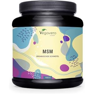 Vegavero MSM Integratore | Zolfo in polvere puro al 99,9% (1Kg) | Salute delle Articolazioni, Unghie e Capelli | Senza Additivi | Vegan | Vegavero®