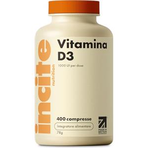 Incite Nutrition Vitamina D 1000Iu - Micro Compresse Di Vitamina D3 Premium Easy-Swallow - Una Al Giorno Colecalciferolo Ad Alta Potenza - Integratore Vegetariano, Conteggio 400 (Confezione Da 1)