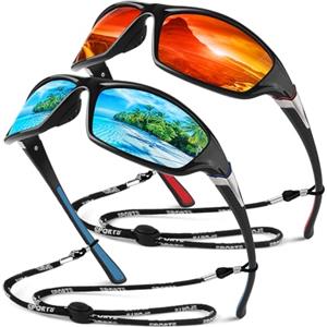 Sunier Occhiali da Sole Uomo Donna Polarizzati Sportivi Guida Pesca Ciclismo Protezione UV400