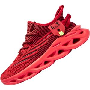 VGPSFN Scarpe Corsa Uomo Sneakers Uomo Running Corsa Ginnastica Camminata Casual Jogging Trekking Tennis Outdoor Fitness Sportive Palestra Scarpe da Lavoro Comode Leggere Traspiranti Rosso 48