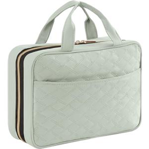 Lifewit Beauty Case da Viaggio Donna, Grande Trousse Trucchi da Appendere, Beautycase da Viaggio con 4 Trasparente Scomparti, Regalo Donna e Uomo, Medio, Vert Menthe