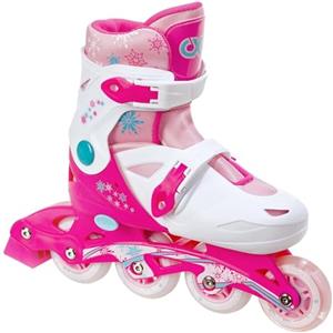 CROXER 3in1 Inline Skates Pattini in linea Triskates Pattini a rotelle per bambini e ragazze regolabili (Missy, 27-30 (16,5cm-19cm))