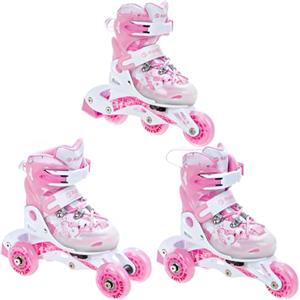 Raven, Princess, Pattino da Ghiaccio 2 in 1 o 3 in 1 da bambini, pattini in linea, "triskates", 26-29 (16cm-18cm)