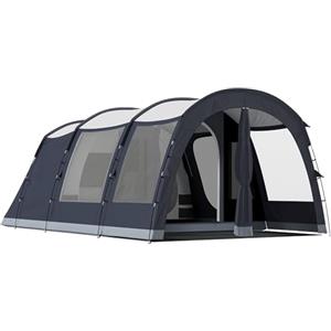 Outsunny Tenda Campeggio a Tunnel per 2-4 Persone Alta 210cm con 2 Stanze, Tenda da Campeggio Familiare Impermeabile 3000mm con 3 Porte, 6 Finestre, Gancio, Borsa Trasporto, per Trekking, Blu Navy
