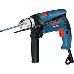 Bosch Professional Trapano con percussione GSB 13 RE (Motore da 600 Watt, incl. asta di profondità 210 mm, mandrino autoserrante 13 mm)
