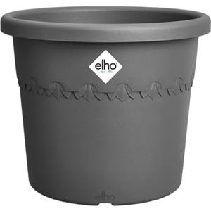 Elho Algarve Cilindro Wheels 58cm - Grande vaso per piante da esterno - Fioriere - 100% plastica riciclata - Nero/Anthracite