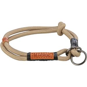 TRIXIE Collare per cani BE Nordic S-M Sabbia/Nero - Comodo collare per cani di piccola e media taglia con limitatore di trazione - Robusto ed elegante - 17264