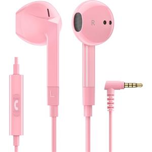 LUDOS FEROX Auricolari In-Ear Cuffie, Cuffiette con Filo e Microfono, 5 Anni di Garanzia, Cuffie Isolamento Acustico, Cuffiette Cellulare, Jack 3,5 mm per iPhone, Apple, Samsung, Huawei - Rosa