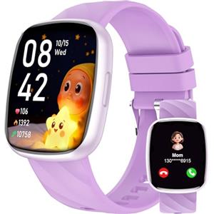 Alutoria Smartwatch Bambini-Orologio Smartwatch Bambina IP68 con 110+ Modalità Sportivo Frequenza Cardiaca Monitor Sonno-Orologio sportivo bambini Smart watch ragazze e ragazza Ado 4-15 Anni Viola