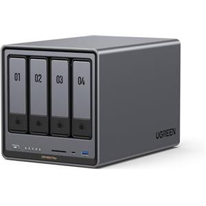 UGREEN NASync DXP4800 Plus, NAS desktop a 4 bay, CPU Intel Pentium Gold 8505 a 5 core, RAM DDR5 da 8 GB, SSD da 128 GB, 1 * 10 GbE, 1 * 2,5 GbE, 2 * slot M.2 NVMe, HDMI 4K (senza disco)