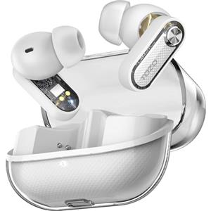 TOZO Crystal Pods Cuffie Bluetooth 5.4 con Ibrido ANC Chiamata IA ENC ORIGX 2.0 Acustica EQ Regolazione 35 Ore Riproduzione Gioco Modalità Ricarica Rapido USB Tipo C IPX5 (Bianco)