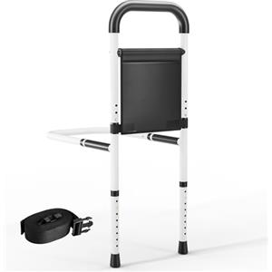 LIFERUN Barriera Letto, Barra da letto, Sponda Letto Anziani Anticaduta Regolabile in Altezza, per Anziani e Disabili, Stabile con Cinghia di Sicurezza, per Evitare Cadute Notturne