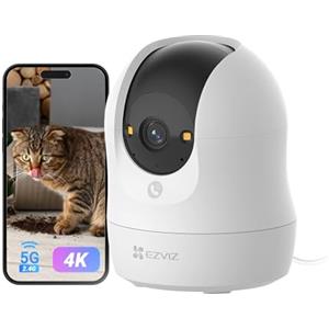 EZVIZ C6N G1 4K Telecamera Wi-Fi Interno, 8MP Videocamera Sorveglianza Interno Pan/Tilt/Zoom, Rilevamento di Persone/Animali/Rumore, Visione Notturna a Colori, Chiamata Bidirezionale, WiFi 2.4/5Ghz