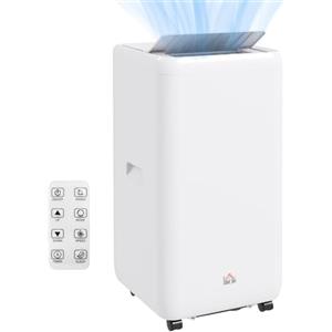 HOMCOM Climatizzatore Portatile 12000BTU 5 in 1, Condizionatore con 2 Velocità e Timer 24h, Deumidificazione, Ventilazione, Raffreddamento e Modalità Notte, Bianco