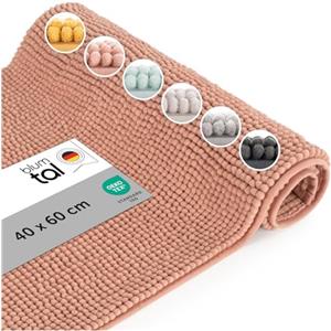 Blumtal Tappeto Bagno Antiscivolo, Tappetino Bagno in Ciniglia lavabile, Tappeto Assorbente, Certificato Oeko-TEX - 40x60cm, rosa