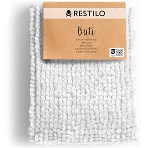 RESTILO Tappeto Bagno Antiscivolo 50 x 70 cm Tappetino da bagno super assorbente Bianco Bati