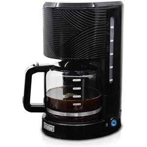 briebe Elegance Macchina Caffè Americano 10 Tazze, Caffettiera con Filtro Permanente Riutilizzabile, Funzione Mantenimento Caldo, Sistema Antigoccia 1,25L, Nero