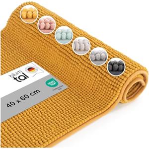 Blumtal Tappeto Bagno Antiscivolo, Tappetino Bagno in Ciniglia lavabile, Tappeto Assorbente, Certificato Oeko-TEX - 40x60cm, giallo