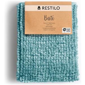 RESTILO Tappeto Bagno Antiscivolo 50 x 70 cm Tappetino da bagno super assorbente Turchese Bati