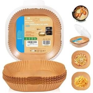 RAYPOW 200 stampi monouso per forno senza BPA senza olio da 2 a 8 litri (16-20 cm, quadrato, 200 unità)