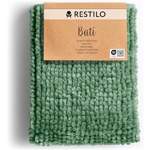 RESTILO Tappeto Bagno Antiscivolo 50 x 70 cm Tappetino da bagno super assorbente Verde Bati
