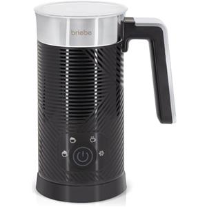 briebe Elegance Montalatte Elettrico Scaldalatte, Cappuccinatore, Schiuma Calda/Fredda 130 ml per Caffè Latte, Cappuccino, Latte Caldo 300 ml, Milk Frother senza BPA, 500 W, Design Nero