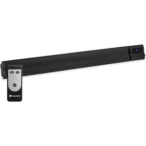 Blumfeldt Stufa Elettrica Basso Consumo, Colonnina Elettrica da Giardino 2400W, Termosifone Elettrico, Pannello Radiante Infrarossi con Telecomando Display LED, IP44, No CO2
