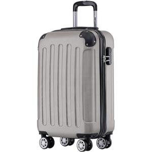 TRVLMORE Trolley Bagaglio a Mano 55x40x20 - Valigia Bagaglio a Mano 55x40x20 - Valigia 10 kg - Valigie Trolley - Valigia Piccola - Trolley da Cabina - Trolley da Viaggio - Champagne