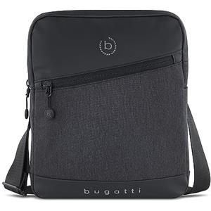 bugatti Universum - Borsa a tracolla da uomo piccola con scomparto imbottito per tablet - Nero