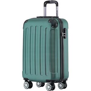 TRVLMORE Trolley Bagaglio a Mano 55x40x20 - Valigia Bagaglio a Mano 55x40x20 - Valigia 10 kg - Valigie Trolley - Valigia Piccola - Trolley da Cabina - Trolley da Viaggio - Verde