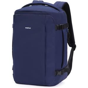 ECOHUB Zaino Ryanair 40x20x25, Zaino da Viaggio da 20L con 10 Tasche, Valigia Bagaglio a Mano Porta PC 14 pollici, Zaini Donna Uomo in PET Riciclato per Trekking e Lavoro（Blu）