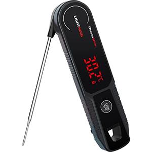 ThermoPro Lightning Termometro Cucina Digitale - Lettura Istantanea 1s, Impermeabile, Display Ambidestro,Calibrabile per Alimenti, Olio, BBQ e Grill