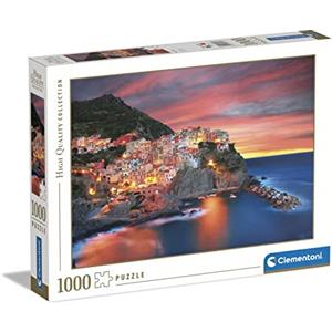 Clementoni - 39647 Collection - Manarola - 1000 pezzi - Made in Italy, puzzle adulti 1000 pezzi, puzzle adulti paesaggi, puzzle città, puzzle Italia paesaggi, divertimento per adulti