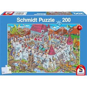 Schmidt Spiele 56453 Veduta del castello dei cavalieri, puzzle per bambini da 200 pezzi