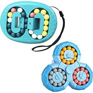 EACHHAHA Set 2 in 1 Magic Bean-gioco di abilità-IQ Game-cubo magico-Alleviare lo stress-Regali di Natale per ragazzi e ragazze-regali per feste di compleanno,per feste di famiglia (Blu+Blu)