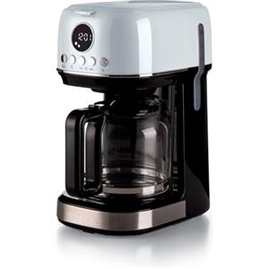 Ariete 1396, Macchina da Caffè Espresso con Macinacaffè Moderna, Caffè Buono come al Bar, Filtro 1 e 2 Tazze, Dispositivo Maxi Cappuccino, Spegnimento Automatico, Macinacaffè con Capacità 250g, Bianco