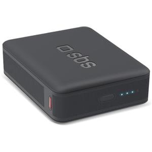 SBS NanoTube PowerBank HD, 10000mAh, 22.5W Power Delivery (PD 3.0 PPS), AFC, Power Bank con Ricarica Rapida, Tecnologia Alta Densità, USB-C, Caricabatterie Portatile da Viaggio, Design Compatto, Nero