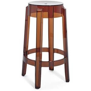 Kartell Charles Ghost, Set 2 sgabelli, H 65 cm, Ambra