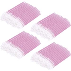 Alaoo 200 Pezzi Monouso Pennelli Labbra, Applicatore per Rossetto in Cristallo, Lip Gloss Applicatore Bacchette Pennello, Pennello per Dettagli Sulle Labbra(Rosa-Versione Crystal)