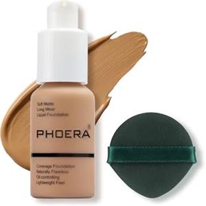 Junhe Fondotinta, fondotinta completa, correttore fondotinta, senza limpido, crema liscia, di lunga durata, 30 ml, 24 HR Matte Oil Control Concealer (#105 Sand)