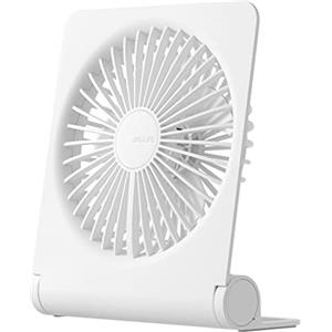 JISULIFE Piccolo ventilatore da scrivania, portatile ventilatore USB ricaricabile 4500 mAh, batteria 160° pieghevole vento forte ultra silenzioso a 4 velocità per ufficio casa campeggio - bianco