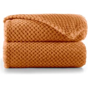 DecoKing Coperta Plaid Pile 70x150 cm per Letto Singolo Calda Accogliente e Spessa in Morbido Velluto Stile Scandinavo Per Letto Divano Sedia Tutte le Stagioni Volpe Rossa Henry