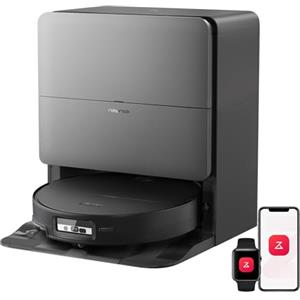 roborock Saros 20 Sonic Robot Aspirapolvere 36.000Pa, Motore HyperForce, Doppio Sistema Anti-Groviglio, AdaptiLift Chassis Supera Soglie da 8,8 cm (Nero)