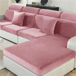 Ystyle Copriseduta Divano Elasticizzato, Universale Copricuscini Divano Velluto Natalizio, Sofa Seat Cover, Copri Seduta Divano, Copridivano Cuscini, Coprisedile Divano (1 Posto, Rosa)