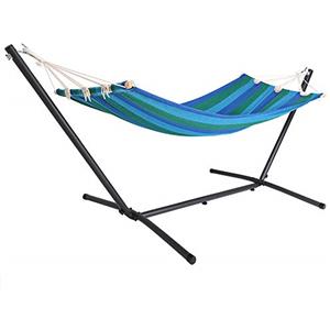 Detex Amaca con Supporto Portata 150kg Amache Giardino Spiaggia Campeggio Balcone Terrazzo Blu